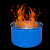 杰通 演习桶蓝色 消防桶半圆消防锹尖头铲子火钩桶工具消防器材沙桶GN-23