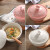 厨谧 欧式蝴蝶带盖泡面碗浮雕蕾丝可爱家用陶瓷汤碗水果沙拉喝粥可微波面碗 粉色蝴蝶