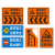 高速公路施工牌橙色反光安全道路警示标志市政养护交通汇流牌定制 天蓝色