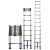 JGY2465 梯子 铝合金梯子 竹节梯伸缩梯子加厚工程梯子伸缩梯 13 单面梯3.2米