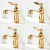 kankeirr法式复古水龙头全铜冷热台下盆龙头浴室古典金色单孔水头 金色