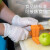 安美尚（ams）A5301一次性乳胶手套食品级检查厨房实验室橡胶手套无粉 乳胶手套 中码 100只/盒