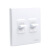 汉顿QE个性创意开关插座面板拨杆酒店工业风北欧工装家装插座86 白色86十孔插座
