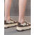 步康尼品牌黑白熊猫流行面包鞋子女2024春夏季新款网红运动休闲板鞋 黑色单里专柜版 35