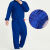 OLOEY薄款防护服连体全身喷漆工业岩棉粉尘玻纤重复使用防尘工作服 蓝色连体 XL