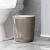 家用垃圾桶带压框新款卧室客厅厨房卫生间镂空纸篓创意2023新款 奶白色带压框