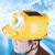 品之德 双风扇安全帽太阳能可充电制冷风扇带灯夏季工地防晒遮阳帽风扇头盔 蓝色8000双风扇 
