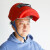 希万辉 可视窗翻盖 红钢纸头戴式焊接焊工专用安全帽A 面罩配蓝帽+2片透明2片9号镜片