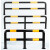 防撞护栏钢M型加油站U型桩道路停车位栏杆消防栓转角挡车器 M型1300*600*2.0黑黄