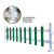 得豫工品 PVC塑钢草坪护栏塑料锌钢篱笆栅栏围栏社区幼儿园绿化护栏 草绿色60cm高1米