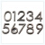 竹特 不锈钢拉丝数字牌  4 门牌号码数字不锈钢楼门牌楼层号提示标志牌 企业定制	