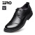 零度(ZERO)男士头层牛皮英伦经典百搭大头耐磨商务休闲皮鞋 Z91902 黑色 43码