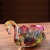 花语四季欧式果盘零食盘创意现代客厅茶几家用水晶玻璃天鹅果斗糖果盘子碗 彩色天鹅果斗
