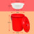 干湿过滤分离带滤网垃圾桶大号厨房厨余茶水茶叶沥水水桶篮桶 红色60K型沥水篮