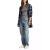 保罗拉夫劳伦（Polo Ralph Lauren）简约女子专柜大廓形格纹棉质衬衫时尚优雅条纹格子衫 CREAM NAVY BLUE PLAID XL