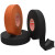 51036高温线束捆扎胶带耐磨损防护阻燃涤纶布黑色橙色 黑色/9mm*25m