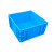 DYQT加厚正方形周转箱塑料零件盒收纳正方型塑料箱收纳盒 单格蓝色435x425x235mm
