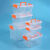 大号水箱储水箱透明加厚长方形养鱼箱方桶带盖塑料周转箱蓄水 中号方盒透明24.2*18.4*13.3