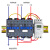双电源定时转换开关时控自动切换开关不间断控制器市电备用电转换 三相四线380V65A双电源配电箱