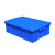 鸣固 塑料周转箱 水产养殖箱 五金盒元件盒零件盒收纳盒物料盒收纳箱 2号 蓝色 650mm*410mm*155mm 2只