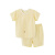 皮偌乔 短袖套装夏季男童女童装婴儿童衣服宝宝夏装纱布 短对襟套装 100