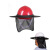 严品安防 户外工地防晒帽 39cm 遮阳帽 安全帽遮阳挡（不含安全帽）黑色ZYM-001