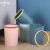 中环力安 压圈垃圾桶创意卫生间厨房客厅无盖垃圾篓  A 方形浅蓝 大号