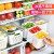 SP SAUCE冰箱储物盒大保鲜盒长方形塑料密封蔬菜水果抽屉式冷冻整理收纳盒 冰箱分类收纳盒 1.3L