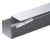 线槽 方形铝合金线槽明装隐形美化电缆保护槽防踩金属地槽 50X50规格10米价格