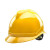 千惠侬V型安全帽男工地领导新国标ABS建筑夏季透气电力绝缘定制 黄色V款旋钮式帽衬