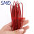 适用于钢丝绳304不锈钢包塑 葡萄架钢丝 晾衣绳包胶大棚线拉线包 红色包塑1.5毫米100米 送30个铝