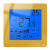 86型钢化玻璃触摸温控器开关面板智能大屏空调风机盘 金色