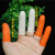 加厚防滑水耐磨乳胶手指套橡胶防护点钞数钱劳保胶工业手指头套 橙色中号50个装