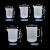 塑料量杯带刻度半透明液体毫升厨房烘焙工具大容量化学实验室容器 塑料量杯100ml
