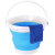 兰诗（LAUTEE）WY4006 折叠桶便携储物伸缩桶洗车水桶美术洗笔桶 1.5L圆蓝色