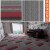满铺办公室拼接方块地毯 拼色DIY自由设计地毯高档写字楼商用地毯 灰红竖条 沥青底50*50厘米（1片）