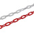 金诗洛 KSL201 塑料警示链条  路锥链条 隔离链子 链条 警示防护链条 隔离墩链条（6mm红白-5米）