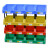 一口井 仓库收纳盒斜口螺丝配件零件盒组合式塑料盒子长方形货架分类分格 A1#斜口盒-红色180*125*78（5个）