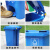 纽仕达/新国标240L脚踏带轮分类垃圾桶商用户外环卫室外大号带盖大垃圾桶/可回收物【可免费印制LOGO】