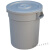 带盖圆形塑料桶面粉桶工业环卫物业桶大容量酒店厨房收纳储水桶 C型100L水桶带盖