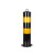 隔离柱加厚钢管防护栏杆分道路地桩固定柱路障铁立柱防撞柱 50cm加厚黑黄固定