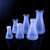 希万辉 实验室带盖塑料烧瓶塑料三角烧瓶实验瓶 直口（10个）100ml