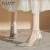 萨拉维夫（Sllavif）香槟色高跟鞋女细跟2024夏季新款配裙子18岁礼气质珍珠仙女风凉鞋 6cm 银色 34