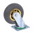 上柯 WY204 橡胶轮工业转向轮 重型轮橡胶轮活动万向轮脚轮 4寸定向脚轮
