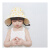 浪莎（LangSha)宝宝遮阳帽夏季薄款空顶太阳帽儿童帽子防晒婴 笑脸粉色双面戴 2-5岁建议头围48-51cm