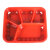 飞尔（FLYER）一次性打包盒 红黑 950ML 二格×500个带盖