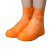 防滑耐磨TPE均码雨鞋户外登山防水雨鞋套时尚一体中筒鞋套B 橙色 儿童均码25-34
