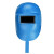 沃科博 手持式电焊面罩塑料焊工帽子轻便脸部防护烤脸火花眼半自动耐摔电焊面罩 蓝色塑料 半自动面罩