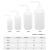 金固牢 加厚洗瓶3个 塑料白色弯头管洗瓶带刻度LDPE冲洗瓶 KZS-40 500mL3个 