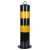 警示柱加厚钢管防护栏杆分道路地桩固定桩隔离柱路障铁立柱防撞柱 75cm加厚黑黄直杆